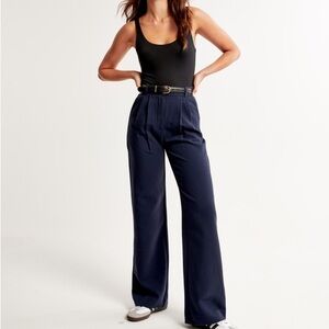 Abercrombie & Fitch Sloane Navy Wide Leg Pants